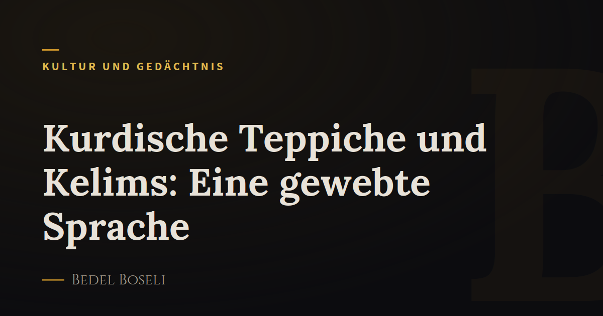 Kurdische Teppiche und Kelims: Eine gewebte Sprache