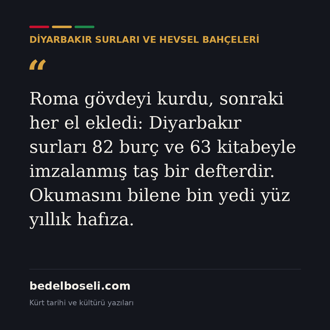 Die Mauern von Diyarbakır und die Hevsel-Gärten: Das Gedächtnis der Steine